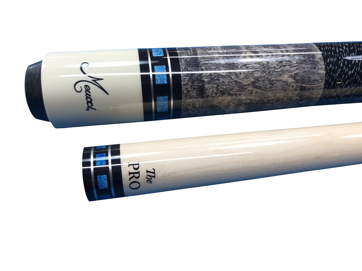 Meucci SB3-B Blue Pool Cue with Handcrafted Construction, Pro Shaft, and Hard Case