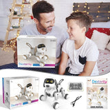 Interactive Programmable Robot Dog with Remote Control, Touch Response and Stunt Features