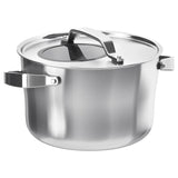 IKEA SENSUELL 5.8 qt Stainless Steel Pot with Lid in Gray