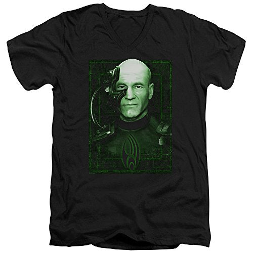 Star Trek Locutus of Borg Unisex Adult V-Neck T-Shirt for Men and Women