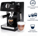 DeLonghi ECP3120 15 Bar Espresso Machine with Advanced Cappuccino System, Black/Stainless Steel, 9.6 x 7.2 x 11.9 Inches