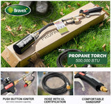 500,000 BTU Propane Weed Burner Torch with Turbo Trigger, Piezo Electric Ignition, 6.5-Foot Hose, and cCSAus Certification