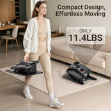 Under-Desk Electric Elliptical Leg Exerciser for Home and Office, Quiet Seated Pedal Machine with 12 Adjustable Speeds, Remote and Footstraps