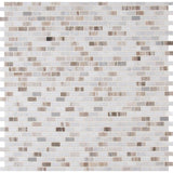 MSI Palisandro Mini Brick Polished Marble Mosaic Tile with Mesh Mounting, 12 in. x 12 in. x 10 mm, 10 Sq. Ft. per Case