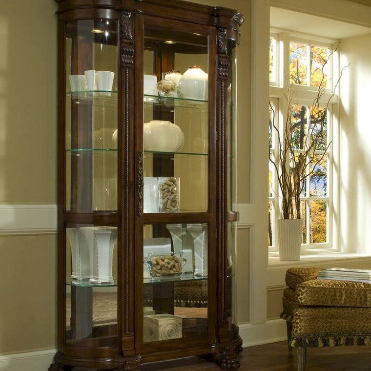 Pulaski Foxcroft Curio Cabinet with Curved Ends, Model 102003