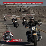 2-Pack V5.2 Motorcycle Bluetooth Headsets with Music Sharing, 2-Way Helmet Communication, IP67 Waterproofing and Hi-FI Speakers for ATV, Snowmobile and Skiing