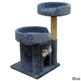 Double-Perch Cat Condo Crafted from Solid Wood, Brown