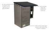 JCS Wildlife Ultimate Squirrel House Nesting Box with Blue/Gray Finish