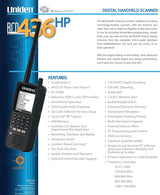 Uniden BCD436HP HomePatrol Digital Handheld Scanner with TrunkTracker V, Simple Programming and S.A.M.E. Emergency/Weather Alerts for the USA and Canada