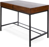 Wood Computer Desk with Built-In Storage, Durable Home Office Workstation Designed for Modern Interiors