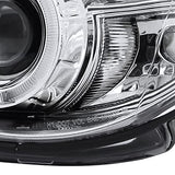 SPEC-D TUNING Dual Halo LED Projector Headlight Assembly with Glossy Black Housing and Smoke Lens, Left and Right Pair for 2002-2003 Subaru Impreza