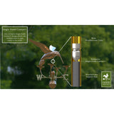 Good Directions Hummingbird Weathervane with Flowers, Finished in Polished Copper