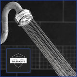 Waterpik Adjustable 6-Mode Shower Head, Flexible Neck, 1.8 GPM Chrome, NSL-603E, 2-Pack