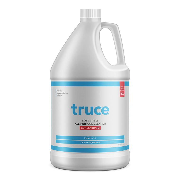 Truce Peppermint All-Purpose Cleaner, 1 Gallon, Grease-Cutting Formula That Is Antiseptic, Kid & Pet Safe, Cruelty Free, Made in the USA