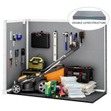 DWVO 5 x 3ft Gray Resin Outdoor Storage Shed with Floor, Window, Waterproof Construction, and Lockable Door for Garden, Yard, or Patio