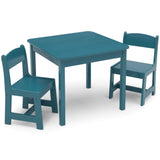Delta Children MySize Wooden Table and Chair Set for Kids, Teal