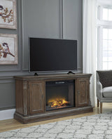 Charmond Extra-Large TV Stand by Ashley Furniture with Integrated Fireplace