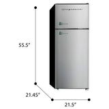 Frigidaire efr751 Retro Refrigerator with 7.5 Cu. Ft. Capacity, Platinum Design