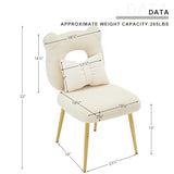 Furnimart Bear-Shaped Vanity Chair with Backrest Pillow, Comfy Teddy Fabric & Golden Metal Legs for Dressing Room, Living Room or Home Office, Green