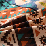 Bohemian Tribal Southwestern Queen Comforter Set with Deep-Pocket Bedding and Bed Skirt, 8-Piece Set Including Down Comforter, 4 Pillow Cases, Flat Sheet, Fitted Sheet and Bed Skirt