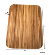 Extra-Large Reversible Bamboo Cutting Board for Meat, Cheese and Vegetables, Organic Wooden Carving Board for Kitchen Use
