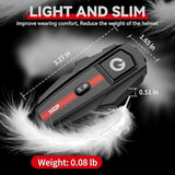 2-Pack V5.2 Motorcycle Bluetooth Headsets with Music Sharing, 2-Way Helmet Communication, IP67 Waterproofing and Hi-FI Speakers for ATV, Snowmobile and Skiing