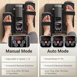 Under-Desk Electric Elliptical Leg Exerciser for Home and Office, Quiet Seated Pedal Machine with 12 Adjustable Speeds, Remote and Footstraps