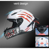 DOT-Approved Full-Face Motorcycle Helmet with Integrated Crash Protection, HD Visor, Ventilation System and Four-Season Design for Men and Women