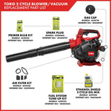 Toro 2-Cycle Gas Leaf Blower Vacuum with 150 MPH Air Speed, 460 CFM Output, and 25.4cc Engine
