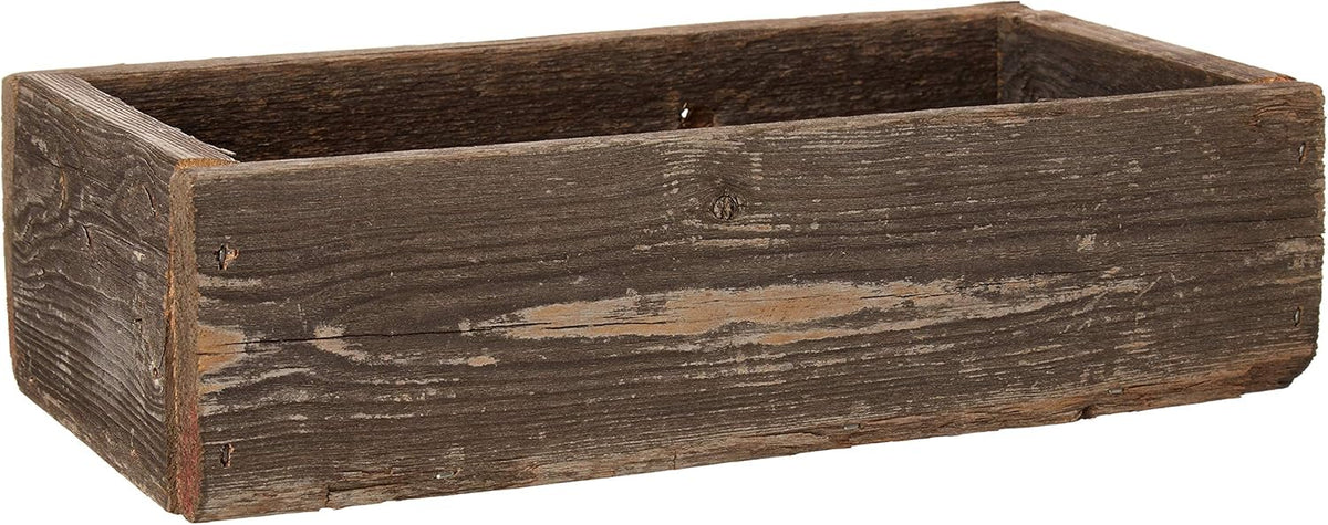 Pack of 2 Rustic Barnwood Display Boxes Crafted from 100% Authentic Reclaimed Wood