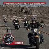 2-Pack V5.2 Motorcycle Bluetooth Headsets with Music Sharing, 2-Way Helmet Communication, IP67 Waterproofing and Hi-FI Speakers for ATV, Snowmobile and Skiing