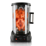 Black NutriChef Vertical Rotisserie Oven for Rotating Kebob Cooking