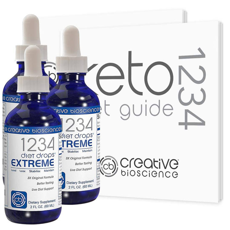 Creative Bioscience 1234 Diet Drops Extreme, 3-Bottle Supply