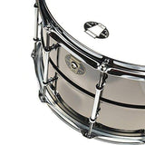 Ludwig Black Magic Brass Snare Drum, 8x14x22, with Chrome Hardware