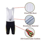 Mens Summer Cycling Kit with Short-Sleeve Jersey and 20D GEL Bib Shorts for Mountain Biking, Road Racing & Team Riding