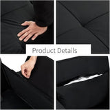 Convertible 3-in-1 Sleeper Sofa Bed with Pullout Bed and Side Pocket, Black Futon Loveseat for Living Room, Bedroom or Small Spaces