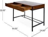 Wood Computer Desk with Built-In Storage, Durable Home Office Workstation Designed for Modern Interiors