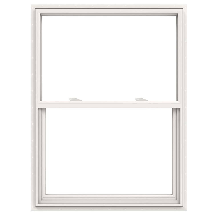JELD-WEN V-2500 White Vinyl Single-Hung New Construction Window, 35.5-in x 47.5-in, JWVYL SHG 3040