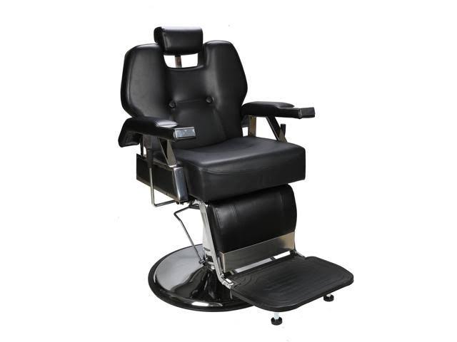 BarberPub All-Purpose Hydraulic Reclining Barber Chair in Black