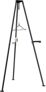 YIELDEDLAND Tripod Game Hoist Kit with Manual Winch and Gambrel, 500lb Capacity Deer Hanger for Hunting Game up to 500 Pound