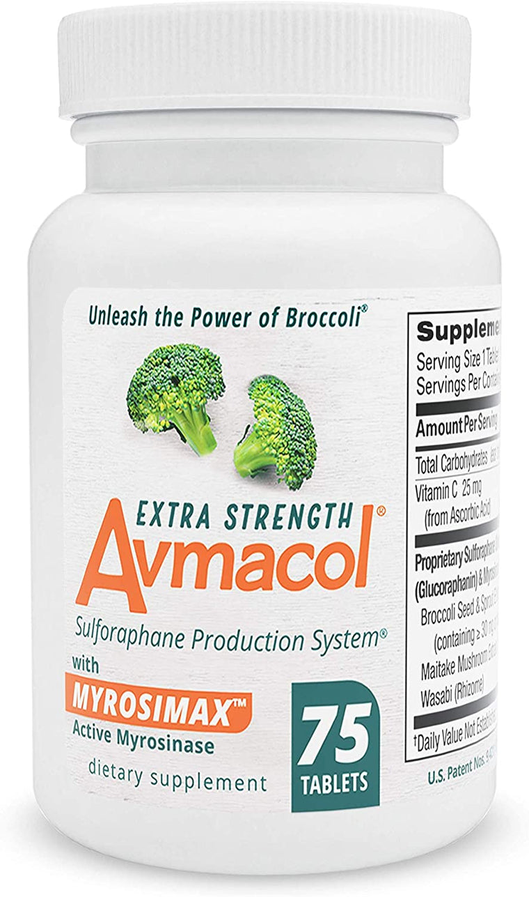Avmacol Extra Strength Tablets, Featuring a Sulforaphane Production System for Immune Support, 75 Tablets