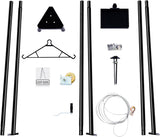 YIELDEDLAND Tripod Game Hoist Kit with Manual Winch and Gambrel, 500lb Capacity Deer Hanger for Hunting Game up to 500 Pound