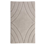 Knightsbridge Diamond 220 GSF Non-Skid Bath Rug, 17 x 24 Inches, Ivory