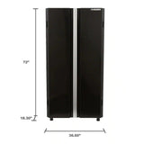 Husky G3602T-US Freestanding Garage Cabinet, Ready-to-Assemble 24-Gauge Steel, Black, 36 in. W x 72 in. H x 18 in. D