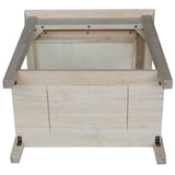 Narrow Transitional End Table in Natural Wood, Featuring One Drawer by Pemberly Row