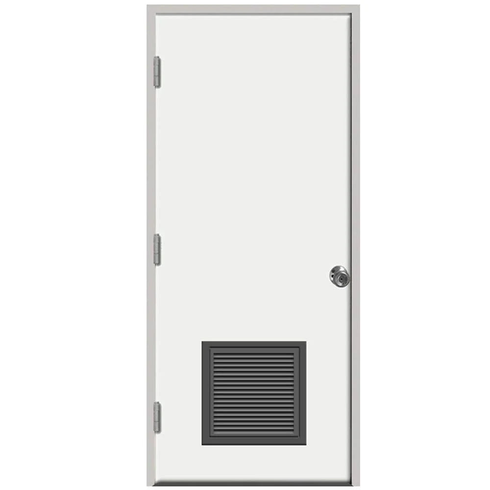 Steves & Sons Right-Hand Outswing Steel Front Door, 24 in. x 80 in., with 4-9/16 in. Prehung Frame and Vented Flush Design