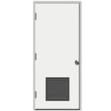 Steves & Sons Right-Hand Outswing Steel Front Door, 24 in. x 80 in., with 4-9/16 in. Prehung Frame and Vented Flush Design