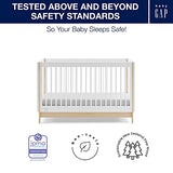 GAP babyGap Tate 4-in-1 Convertible Crib, GREENGUARD Gold Certified, Bianca White and Natural