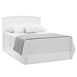 Delta Children Archer 4-in-1 Convertible Baby Crib with Solid Panel Design, GREENGUARD Gold Certified, Bianca White