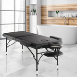 Portable Professional Massage Table with Folding Bi-Fold Design and Aluminum Legs